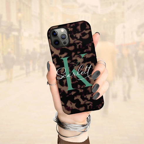 Monogram Personalized Tortoiseshell iPhone Case